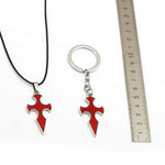 SAO Sword Art Online collier chevalier de sang croix pendentif en métal corde chaîne ras du cou colliers femmes hommes breloque cadeaux bijoux