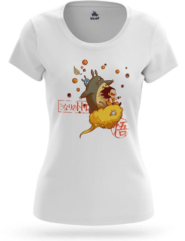 T-Shirt DBZ Femme </br> Goku et Totoro