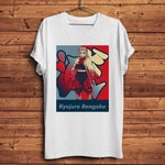 T-shirt demon slayer Kyojuro Rengoku Kyoujurou kny tshirt anime manga vêtement