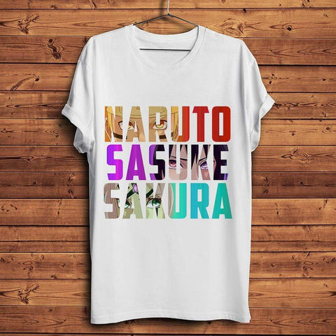 T-shirt NARUTO SASUKE SAKURA t shirt manga naruto unisex homme femme