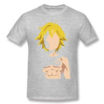 T-shirt Seven Deadly Sins T Shirt Meliodas T-Shirt à manches courtes 100% coton T-Shirt drôle classique homme imprimé T-Shirt