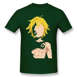 T-shirt Seven Deadly Sins T Shirt Meliodas T-Shirt à manches courtes 100% coton T-Shirt drôle classique homme imprimé T-Shirt
