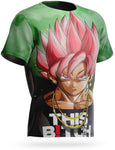 T Shirt black Goku Rose
