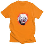 Tokyo Ghoul Mens Kaneki Ken t-shirt manches courtes 100% coton décontracté mode cosplay