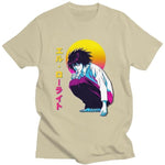 Vaporwave Death Note t-shirt manches courtes 100% coton décontracté mode cosplay