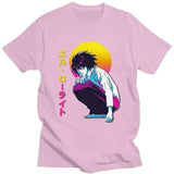 Vaporwave Death Note t-shirt manches courtes 100% coton décontracté mode cosplay