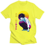Vaporwave Death Note t-shirt manches courtes 100% coton décontracté mode cosplay