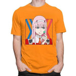 Zero Two Shirt Anime Manga T-shirt Darling In The Franxx t-shirt manches courtes 100% coton décontracté mode cosplay