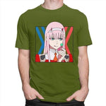 Zero Two Shirt Anime Manga T-shirt Darling In The Franxx t-shirt manches courtes 100% coton décontracté mode cosplay