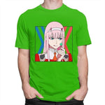 Zero Two Shirt Anime Manga T-shirt Darling In The Franxx t-shirt manches courtes 100% coton décontracté mode cosplay