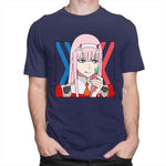 Zero Two Shirt Anime Manga T-shirt Darling In The Franxx t-shirt manches courtes 100% coton décontracté mode cosplay