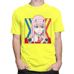 Zero Two Shirt Anime Manga T-shirt Darling In The Franxx t-shirt manches courtes 100% coton décontracté mode cosplay