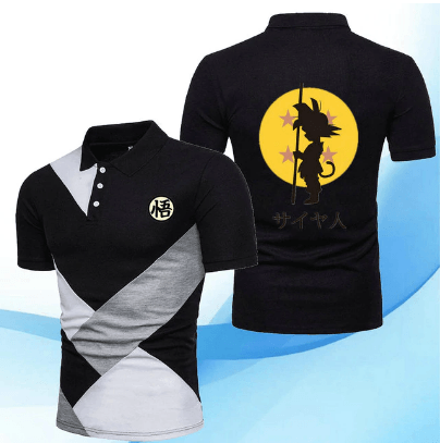 1_d0621584-8f6e-4958-9a04-6c61bfe7aa85 Polo Dragon Ball Z Kanji "Go" Rayé