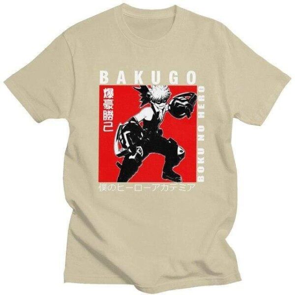 Bakugo Katsuki T-shirt Boku No Hero Academia t-shirt manches courtes 100% coton décontracté mode cosplay