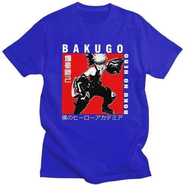 Bakugo Katsuki T-shirt Boku No Hero Academia t-shirt manches courtes 100% coton décontracté mode cosplay