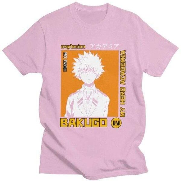 Boku No Hero Academia Katsuki Bakugo t-shirt manches courtes 100% coton décontracté mode cosplay