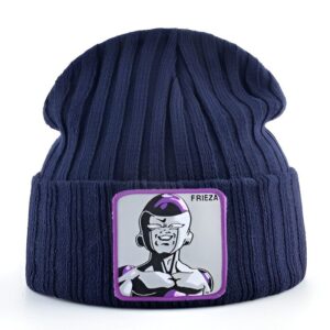 Voici un bonnet bleu avec un écusson brodé à l'effigie de Freezer, un personnage de Dragon Ball Z.,BO-4113919577,BO-0012626244,BO-9004156240,BO-1614205256,BO-8475098703,BO-9863860948,BO-054066796X,BO-4002261360,BO-2073576338,BO-3119149047