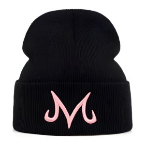 Bonnet Dragon Ball Z Majin Vegeta Noir broderie Rose