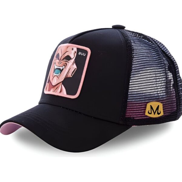 Casquette Dragon Ball Z Petit Buu noire et rose