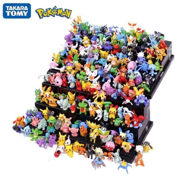 Collection de figurines Pokemon Pikachu, 144 pièces, différents Styles, 2-3cm, jouets, poupées, cadeau d'anniversaire pour enfant