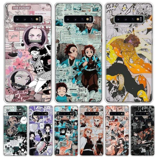 Coque Kimetsu No Yaiba Demon Slayer pour Samsung Galaxy A50 A70 A30S A51 A71 A10 A20E A40 A90 A20S M30S A6 A7 A8 A9 Pl