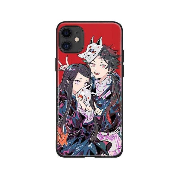 Coque téléphone demon slayer Tanjiro Nezuko iPhone SE 6s 7 8 Plus X XR XS 11 Pro Max Samsung S Note 8 9 10 20 Plus ultra