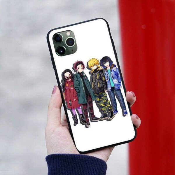 Coque téléphone demon slayergoodies Nezuko Tanjiro Zenitsu Inosuke iPhone 6s 7 8 Plus X XR XS 11 Pro Max Samsung S Note 8 9 10 20 Plus ultra