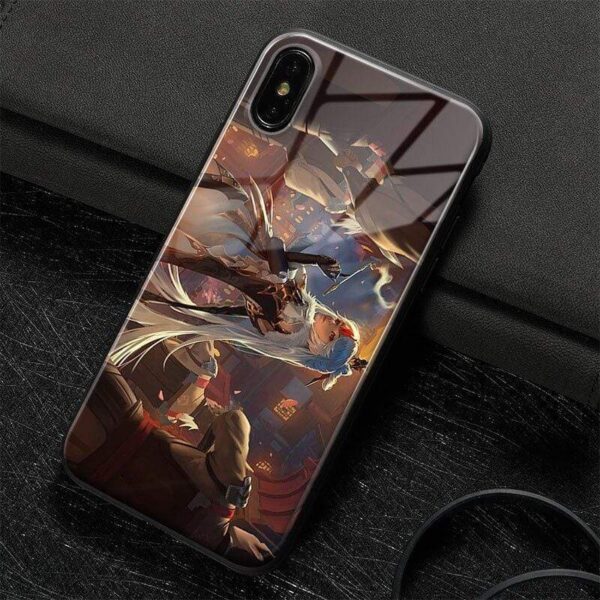 Coque téléphone Genshin Impact  iPhone SE 6 6s 7 8 Plus X XR XS 11 12 Mini Pro Max