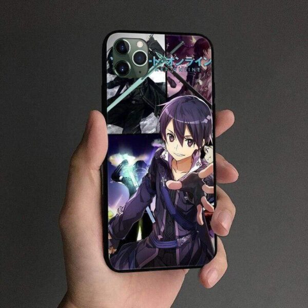 Coque téléphone goodies Kirito sword art online  iPhone SE 6s 7 8 Plus X XR XS 11 Pro Max Samsung S Note 10 20 Plus ultra