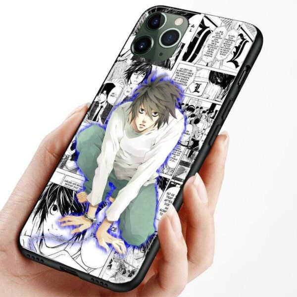 Coque téléphone L Lawliet death note anime pour iPhone SE 6s 7 8 Plus X XR XS 11 Pro Max Samsung S Note 10 20 Plus ultra