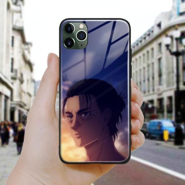 Coque téléphone snk Attack on Titan  Eren Jaeger  iPhone SE 6 6s 7 8 Plus X XR XS 11 12 Mini Pro Max