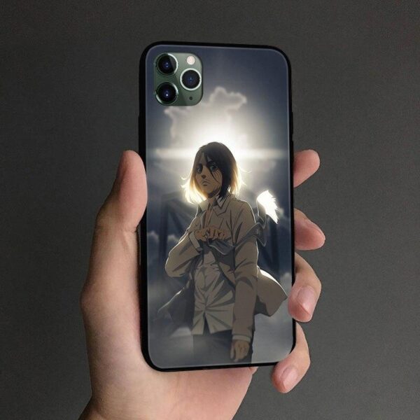 Coque téléphone snk Attack on titan  iPhone SE 6 6s 7 8 Plus X XR XS 11 12 Mini Pro Max attaque des titans