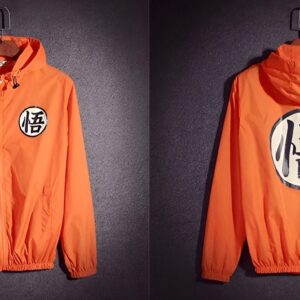 Coupe-vent Dragon Ball Kanji Go orange noir