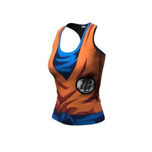 Débardeur Femme Dragon Ball Z Goku Kanji Kamé Saiyan