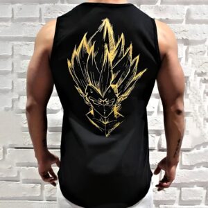 smm-reencoded Débardeur Majin Vegeta Dragon Ball Z Noir