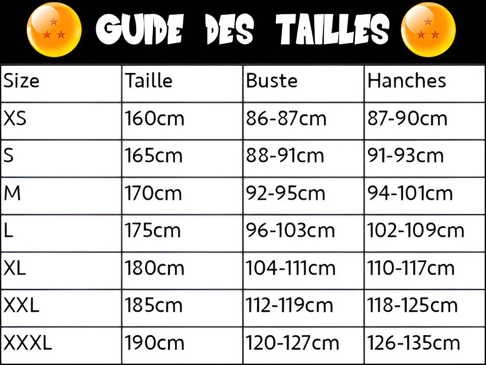 guide de taille