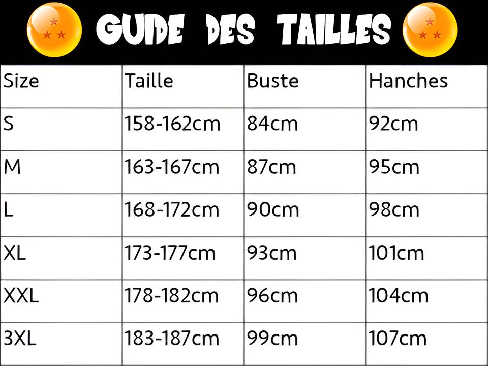 guide de taille