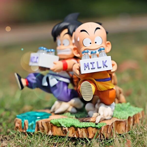 Figurine Goku et Krilin Caisses Lait Dragon Ball