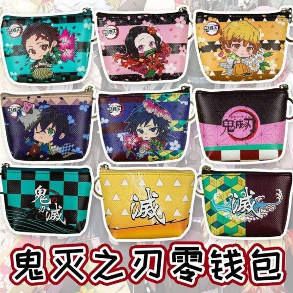 Goodies Kimetsu No Yaiba Zero cosplay portefeuille porte-clés mode mignon zéro portefeuille porte-clés hommes et femmes portefeuille porte-clés