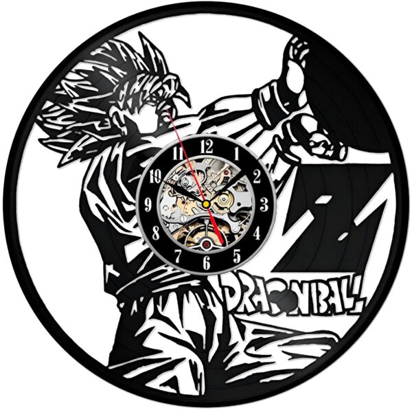 Horloge murale Dragon Ball Z Goku Super Saiyan feu
