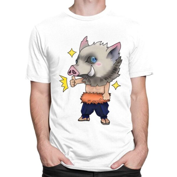 Inosuke Kimetsu No Yaiba t-shirt manches courtes 100% coton décontracté mode cosplay