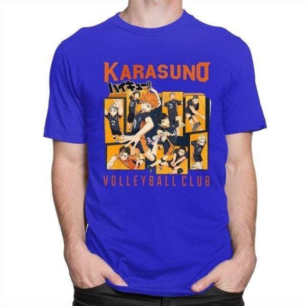 Karasuno Volleyball Club t-shirt manches courtes 100% coton décontracté mode cosplay