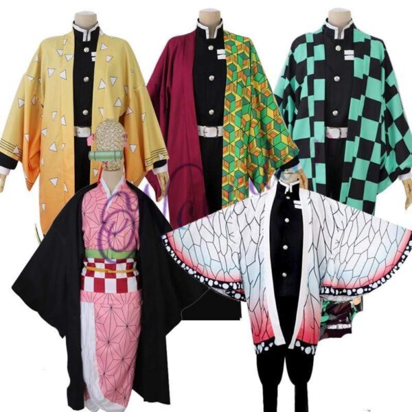 Kimono Demon Slayer Kimetsu No Yaiba Kamado Tanjirou Agatsuma Zenitsu Tomioka Giyuu Nezuko kimono cosplay