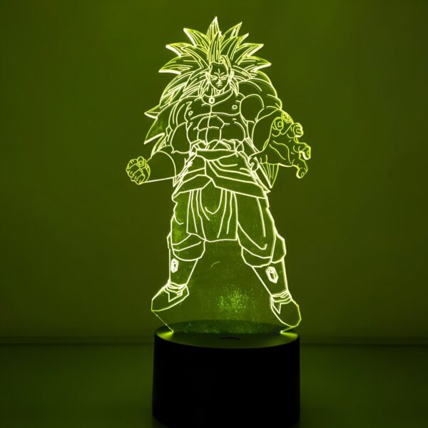 Lampe LED 3D Broly SSJ Légendaire Dragon Ball Z
