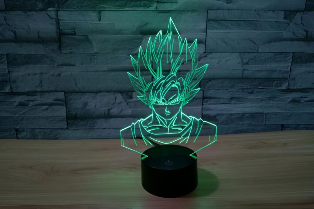 Lampe LED 3D Acrylique Goku Super Saiyan Dragon Ball