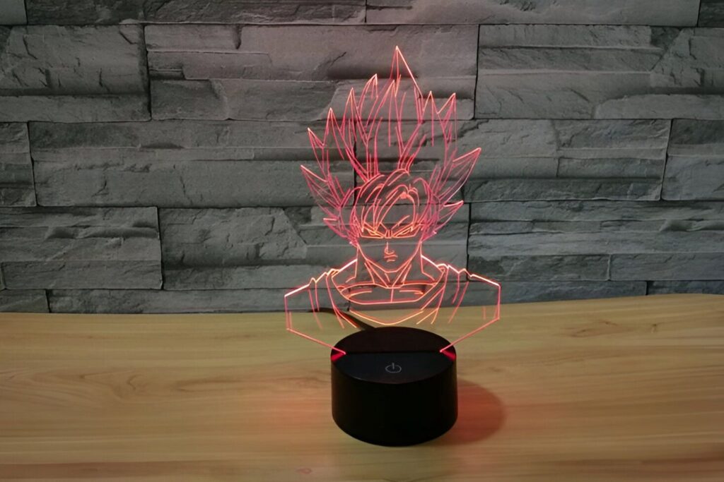 Lampe LED 3D Acrylique Goku Super Saiyan Dragon Ball