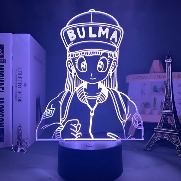 Lampe LED 3D Acrylique Bulma Dragon Ball Fan DBZ