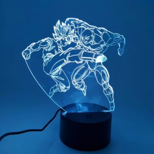 Lampe LED 3D Goku vs Jiren Tournoi du Pouvoir DBZ