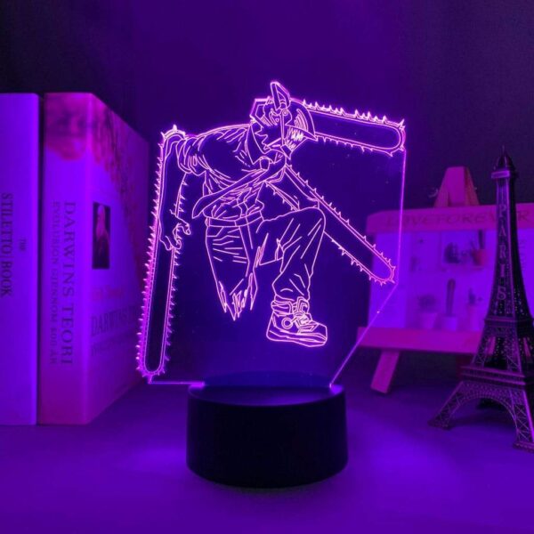 Lampe Chainsaw Man goodies manga lampe led 3D cadeau décor