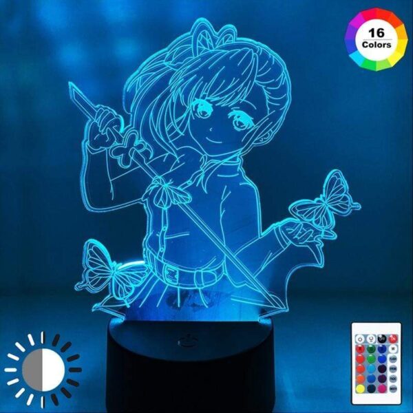 Lampe Demon Slayer Led Night Light Anime Tsuyuri Kanawo  Kimetsu No Yaiba lampe led 3D